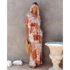 Placid Waters Pocketed Patchwork Maxi Dress